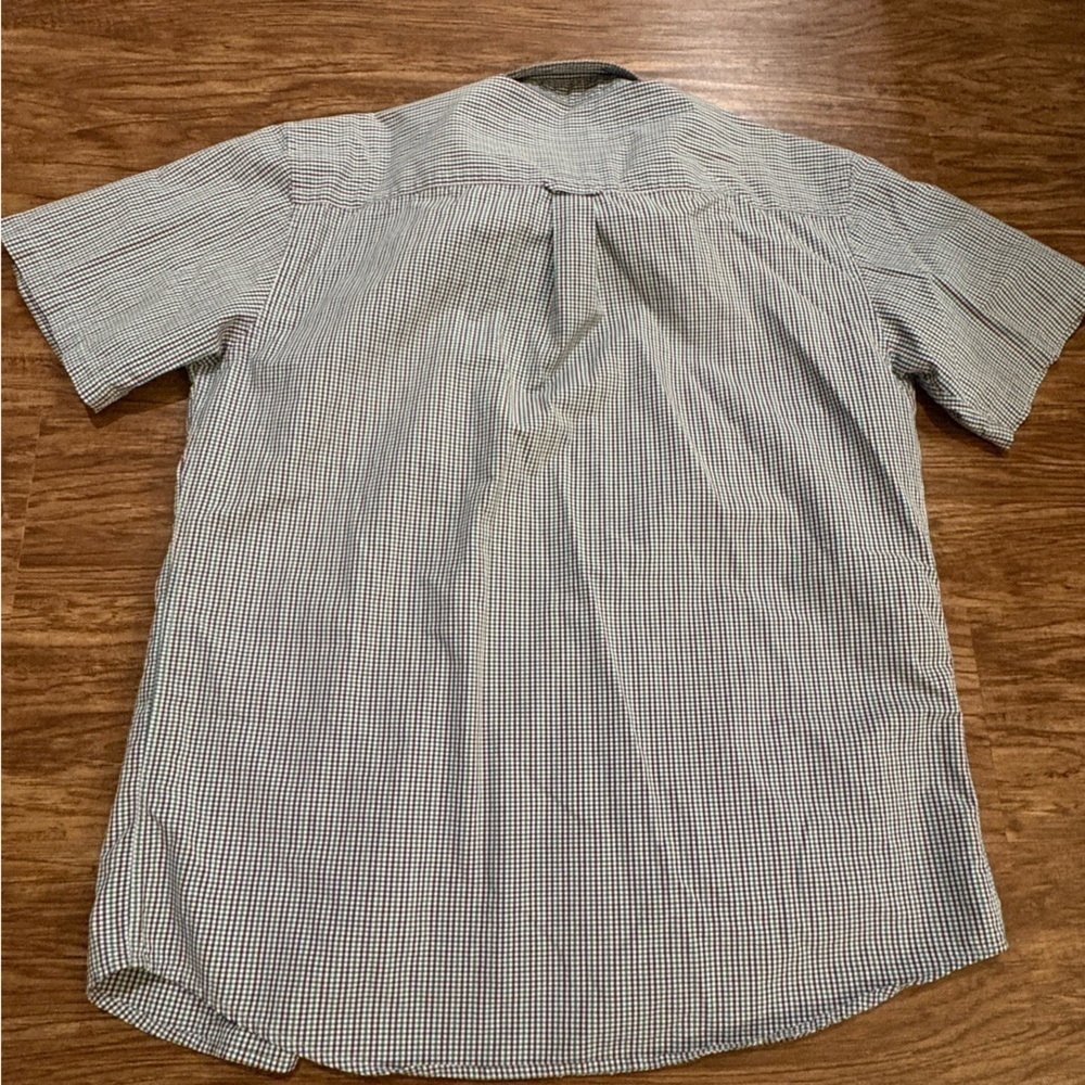 Cotton Pendleton L plaid button down shirt short sleeve pocket classic comfort - Picture 5 of 6